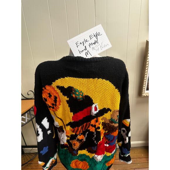 Eagle eye Halloween Women’s Sweater Hand Made - Picture 4 of 8